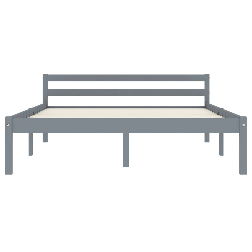 Bedframe Massief Grenenhout 140 x 200 cm Grijs