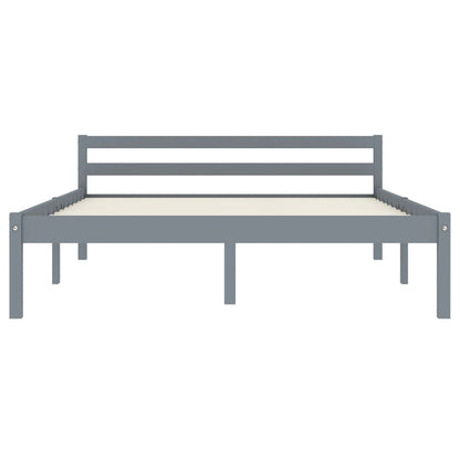 Bedframe Massief Grenenhout 140 x 200 cm Grijs