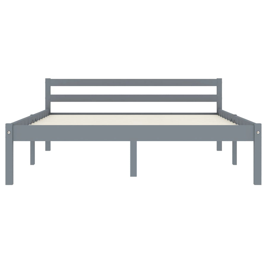 Bedframe Massief Grenenhout 140 x 200 cm Grijs