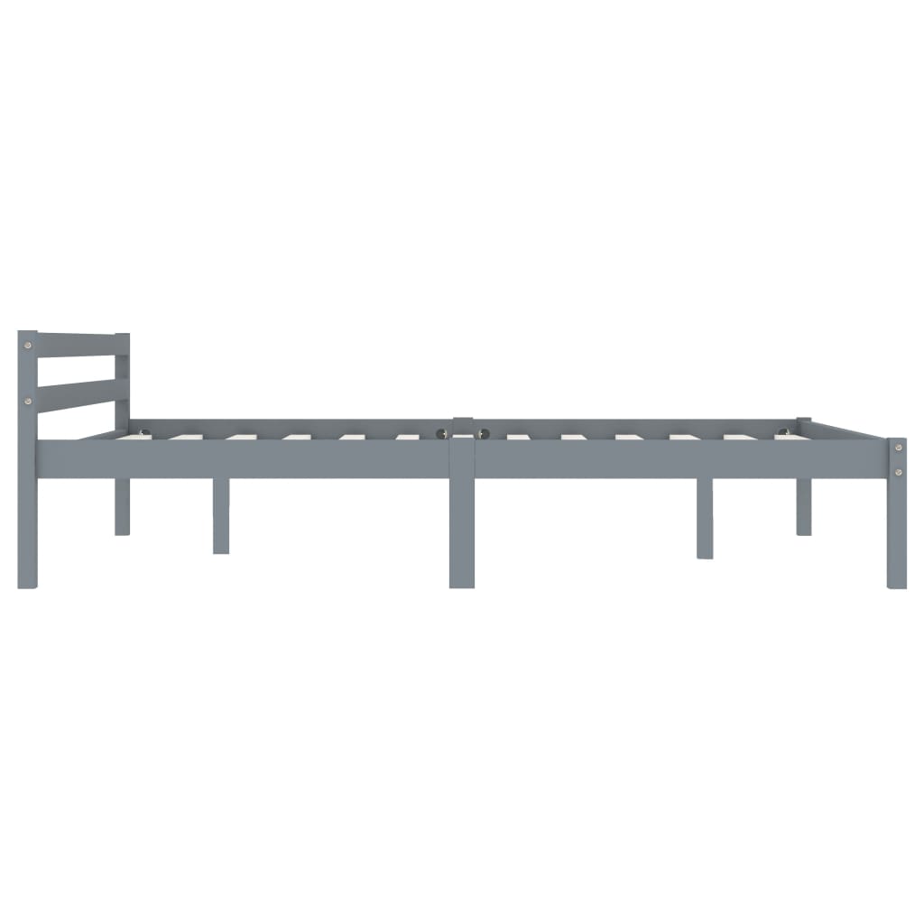 Bedframe Massief Grenenhout 140 x 200 cm Grijs