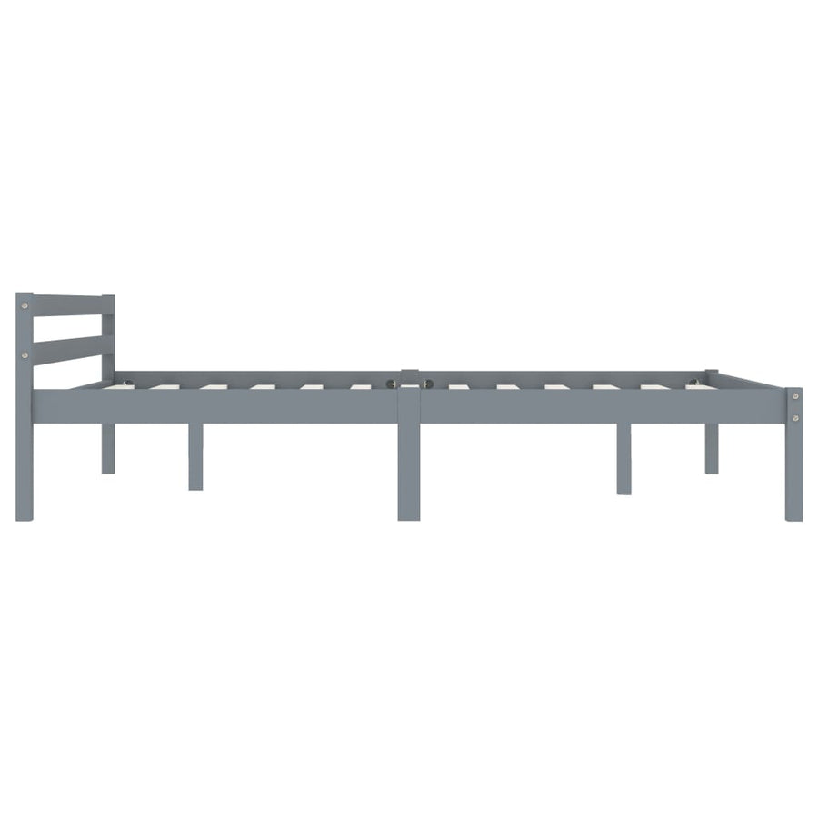 Bedframe Massief Grenenhout 140 x 200 cm Grijs