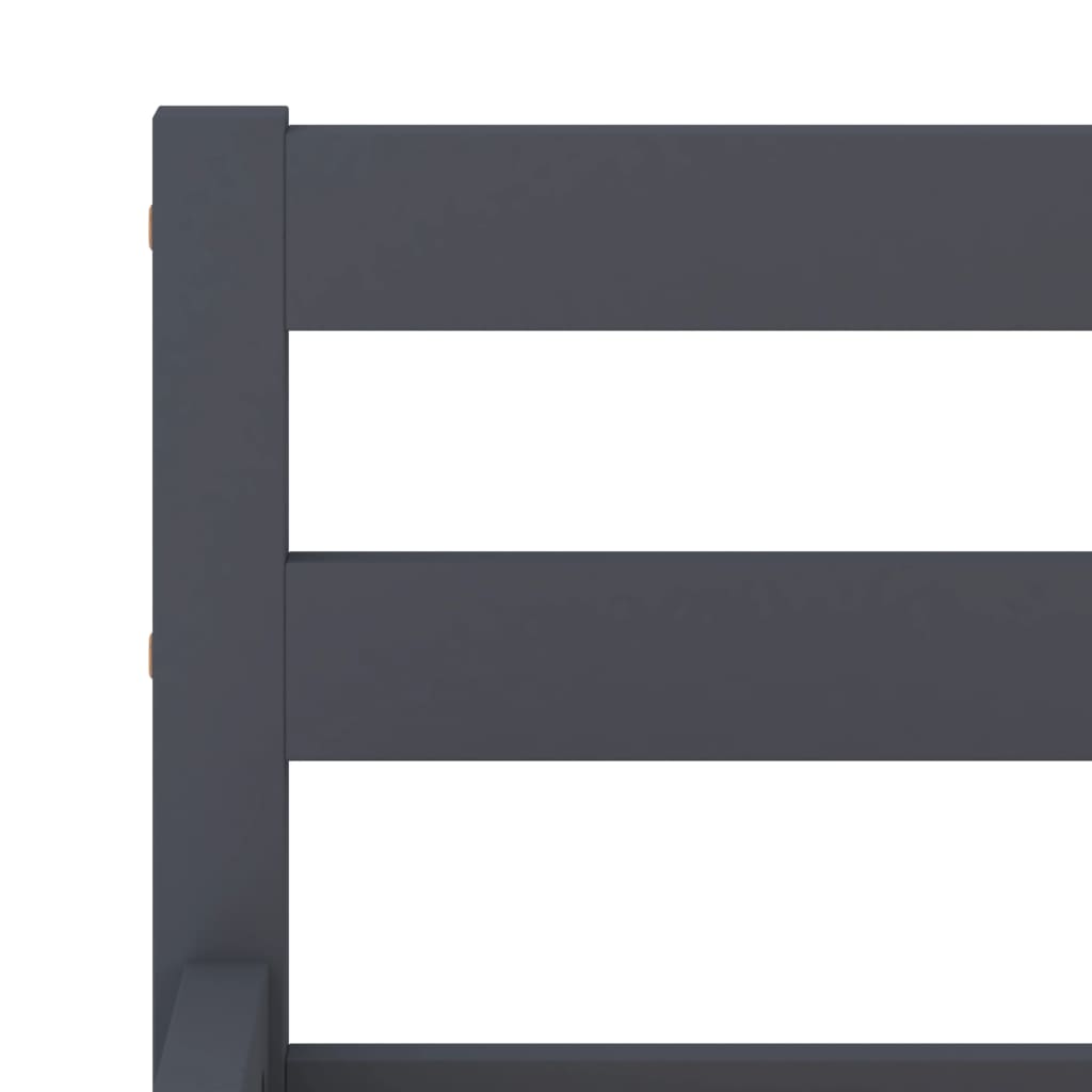 Bedframe Massief Grenenhout 140 x 200 cm Grijs