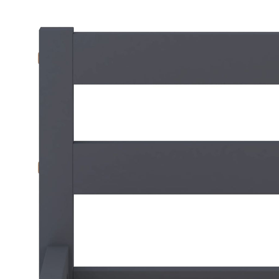 Bedframe Massief Grenenhout 140 x 200 cm Grijs