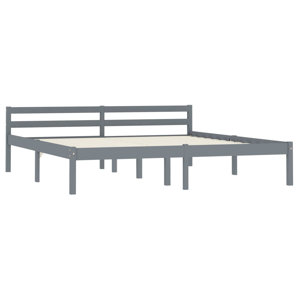 Bedframe Massief Grenenhout 160 x 200 cm Grijs