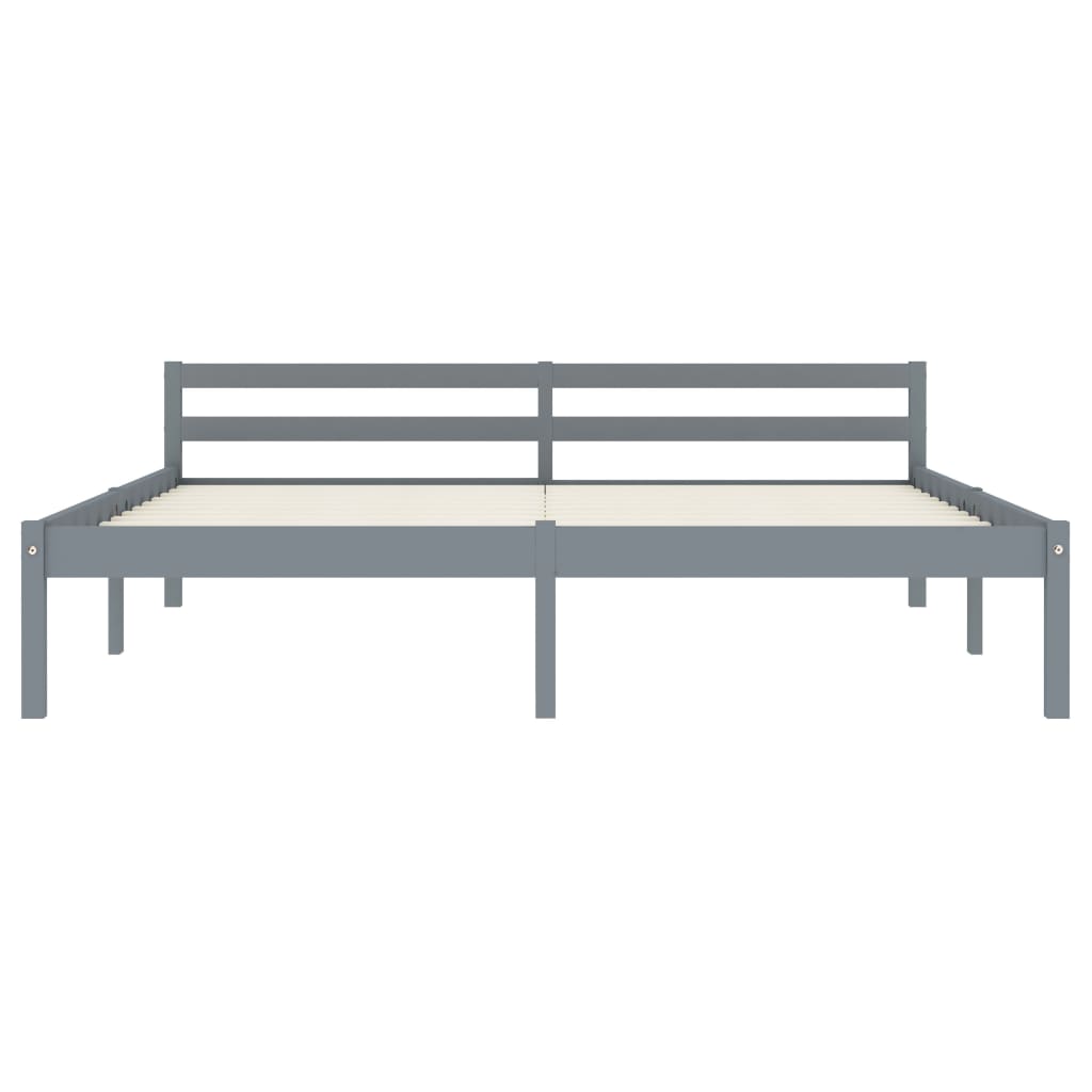 Bedframe Massief Grenenhout 160 x 200 cm Grijs