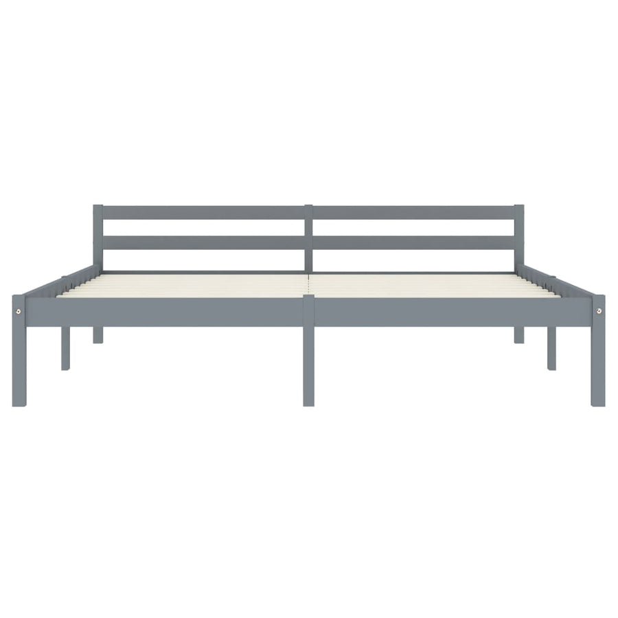 Bedframe Massief Grenenhout 160 x 200 cm Grijs