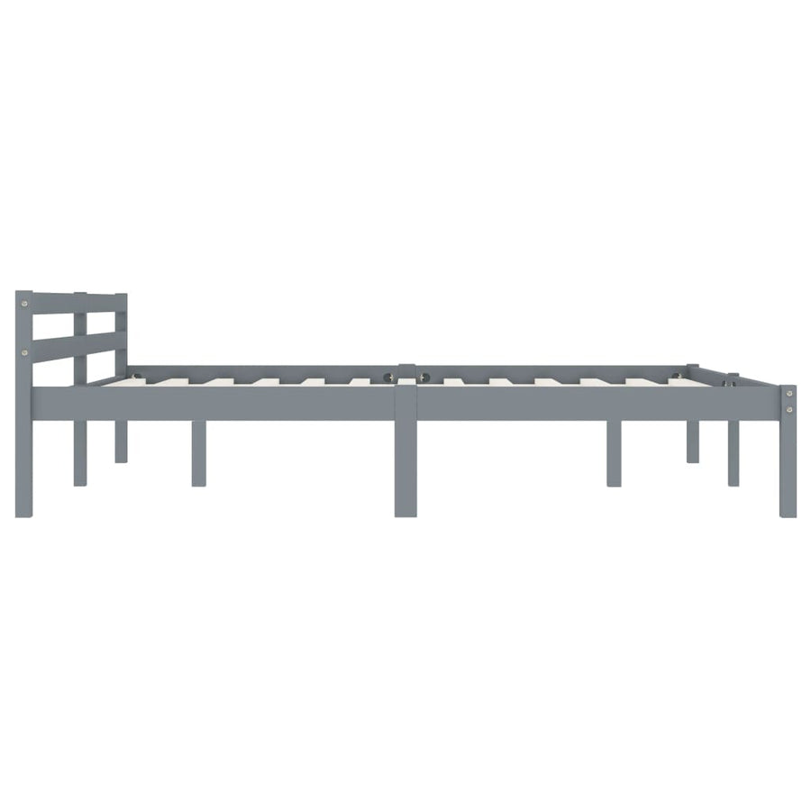 Bedframe Massief Grenenhout 160 x 200 cm Grijs