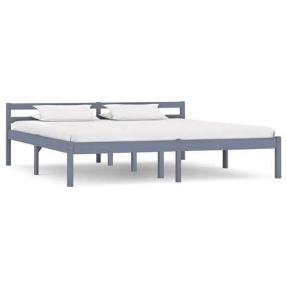 Bedframe Massief Grenenhout 180 x 200 cm Grijs
