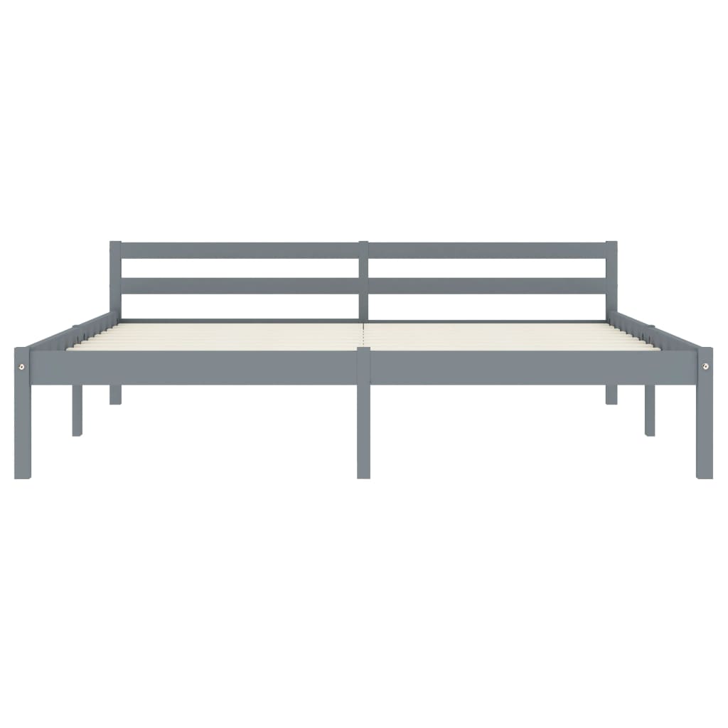 Bedframe Massief Grenenhout 180 x 200 cm Grijs