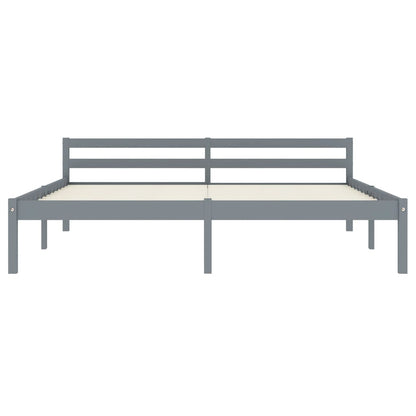 Bedframe Massief Grenenhout 180 x 200 cm Grijs