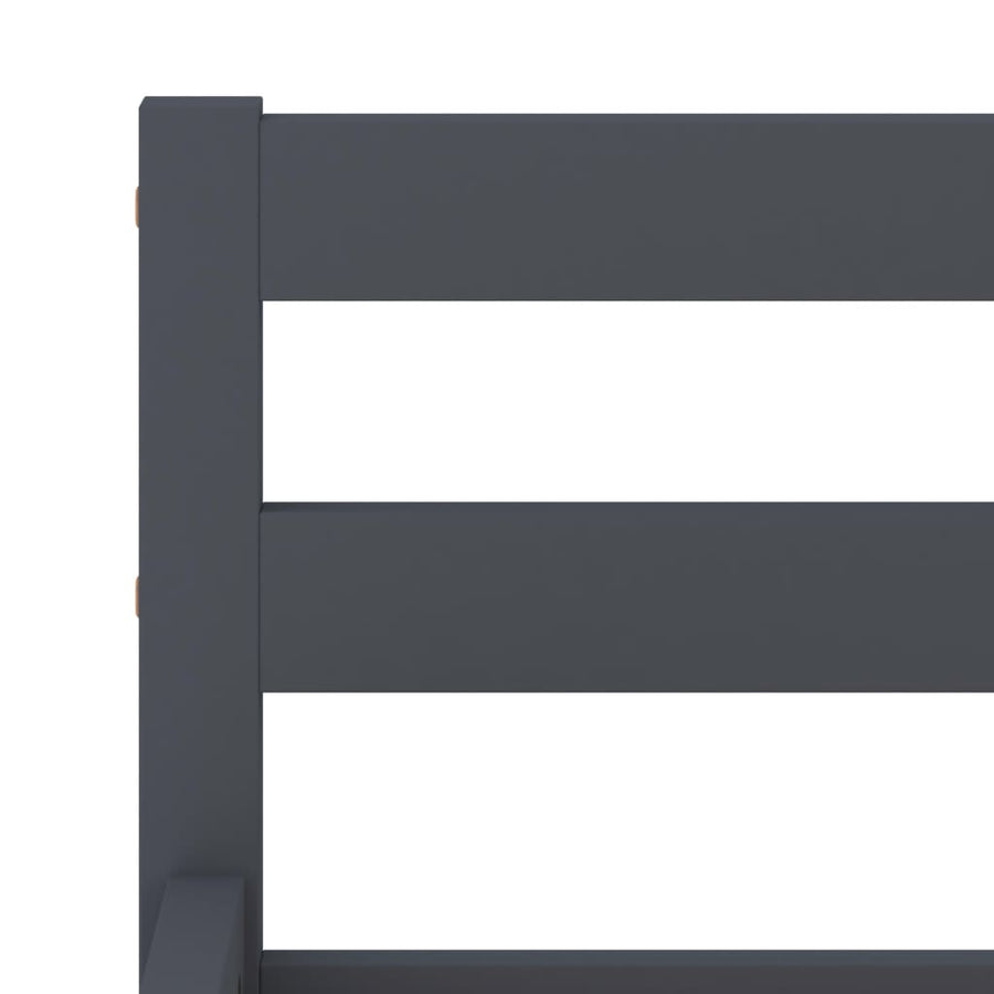 Bedframe Massief Grenenhout 180 x 200 cm Grijs