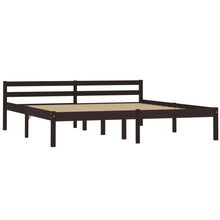 Bedframe Massief Grenenhout 160 x 200 cm Donkerbruin