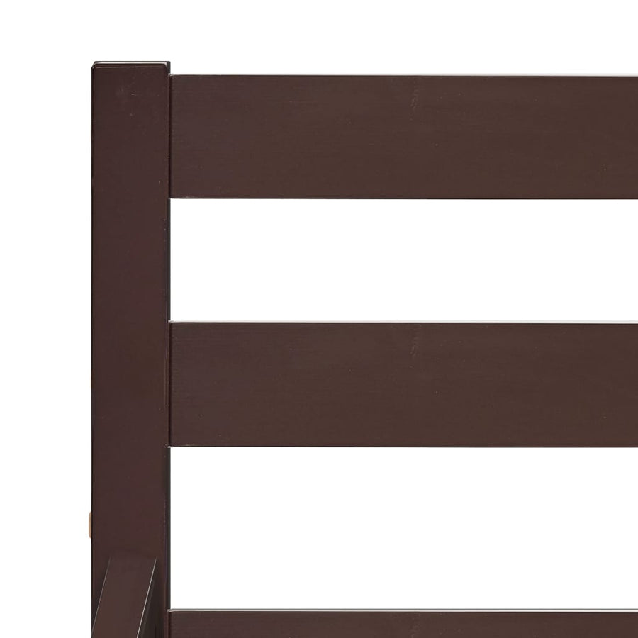 Bedframe Massief Grenenhout 160 x 200 cm Donkerbruin