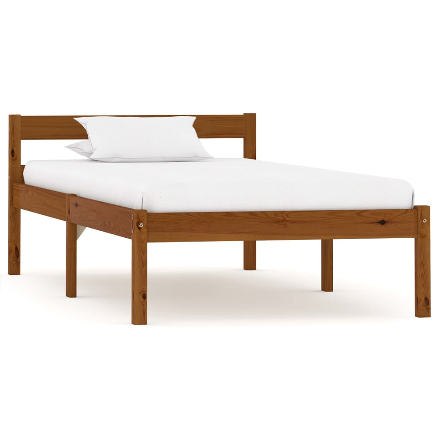 Bedframe Massief Grenenhout Honingbruin 90X200 Cm 90 x 200 cm