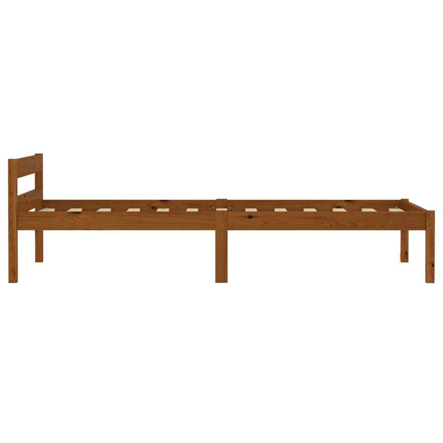 Bedframe Massief Grenenhout Honingbruin 90X200 Cm 90 x 200 cm