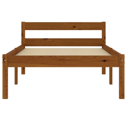 Bedframe Massief Grenenhout 100 x 200 cm Honingbruin