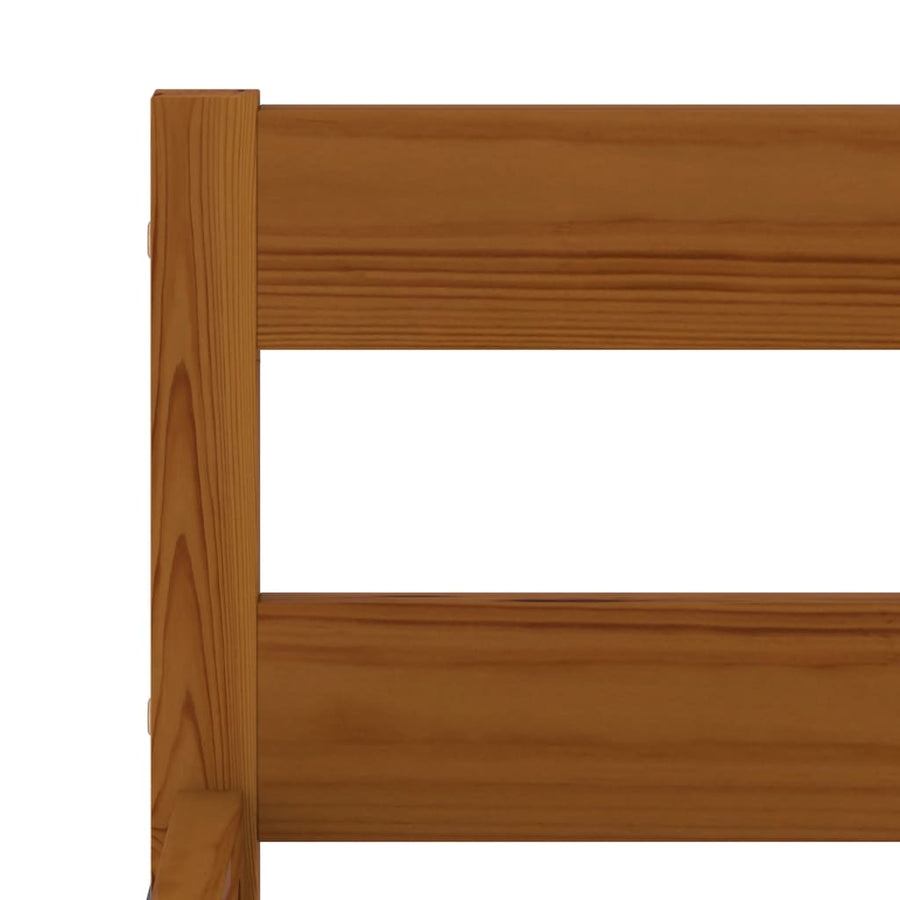 Bedframe Massief Grenenhout 100 x 200 cm Honingbruin