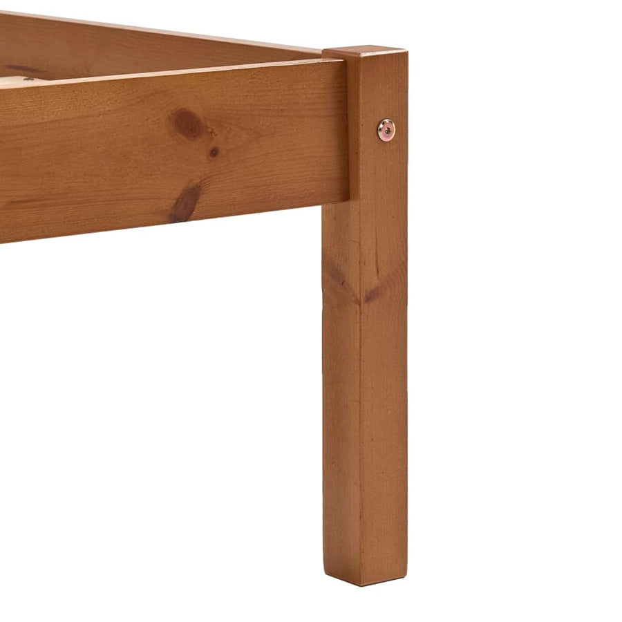 Bedframe Massief Grenenhout 100 x 200 cm Honingbruin