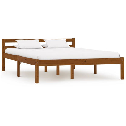 Bedframe Massief Grenenhout 120 x 200 cm Honingbruin