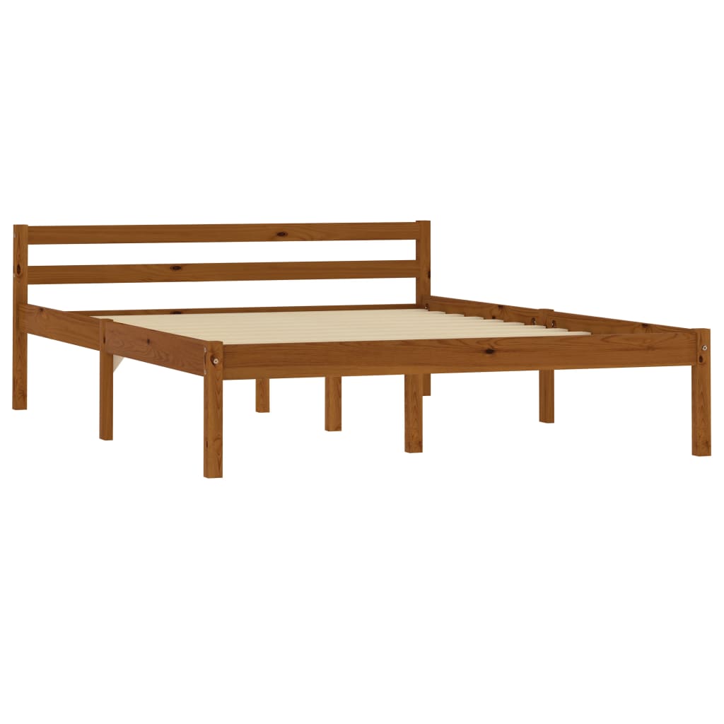 Bedframe Massief Grenenhout 120 x 200 cm Honingbruin