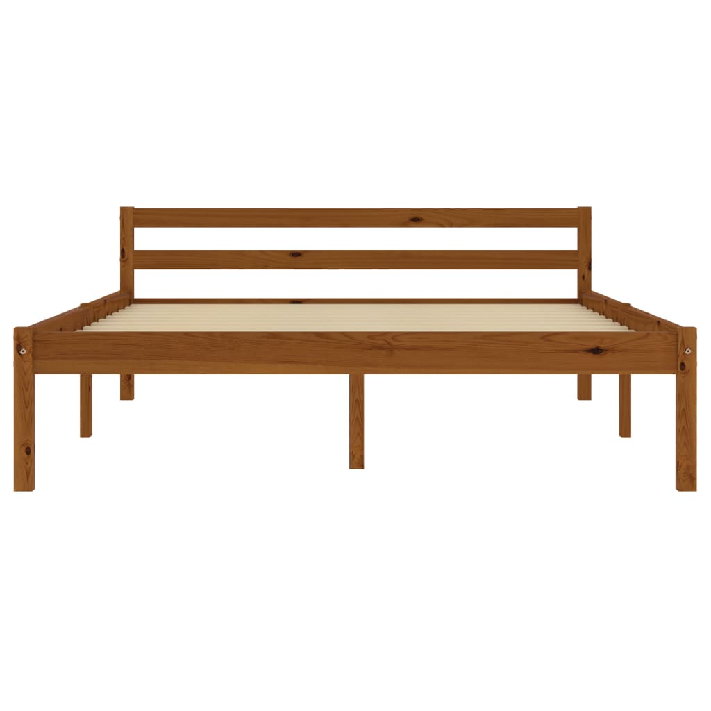 Bedframe Massief Grenenhout 140 x 200 cm Honingbruin