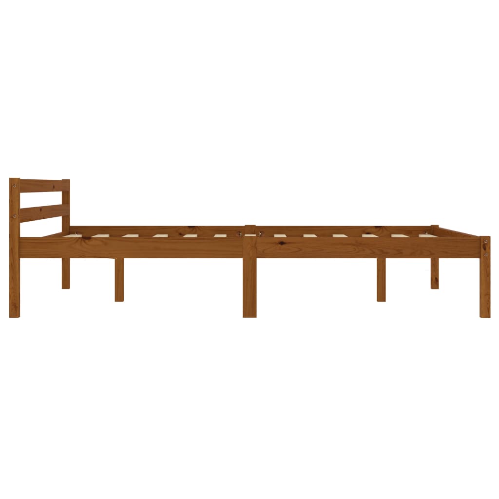 Bedframe Massief Grenenhout 140 x 200 cm Honingbruin