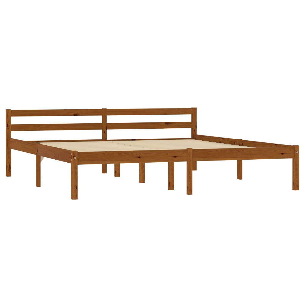 Bedframe Massief Grenenhout 160 x 200 cm Honingbruin