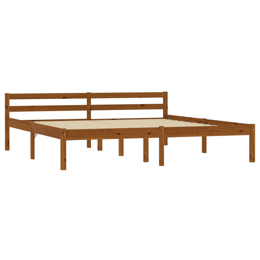 Bedframe Massief Grenenhout 160 x 200 cm Honingbruin