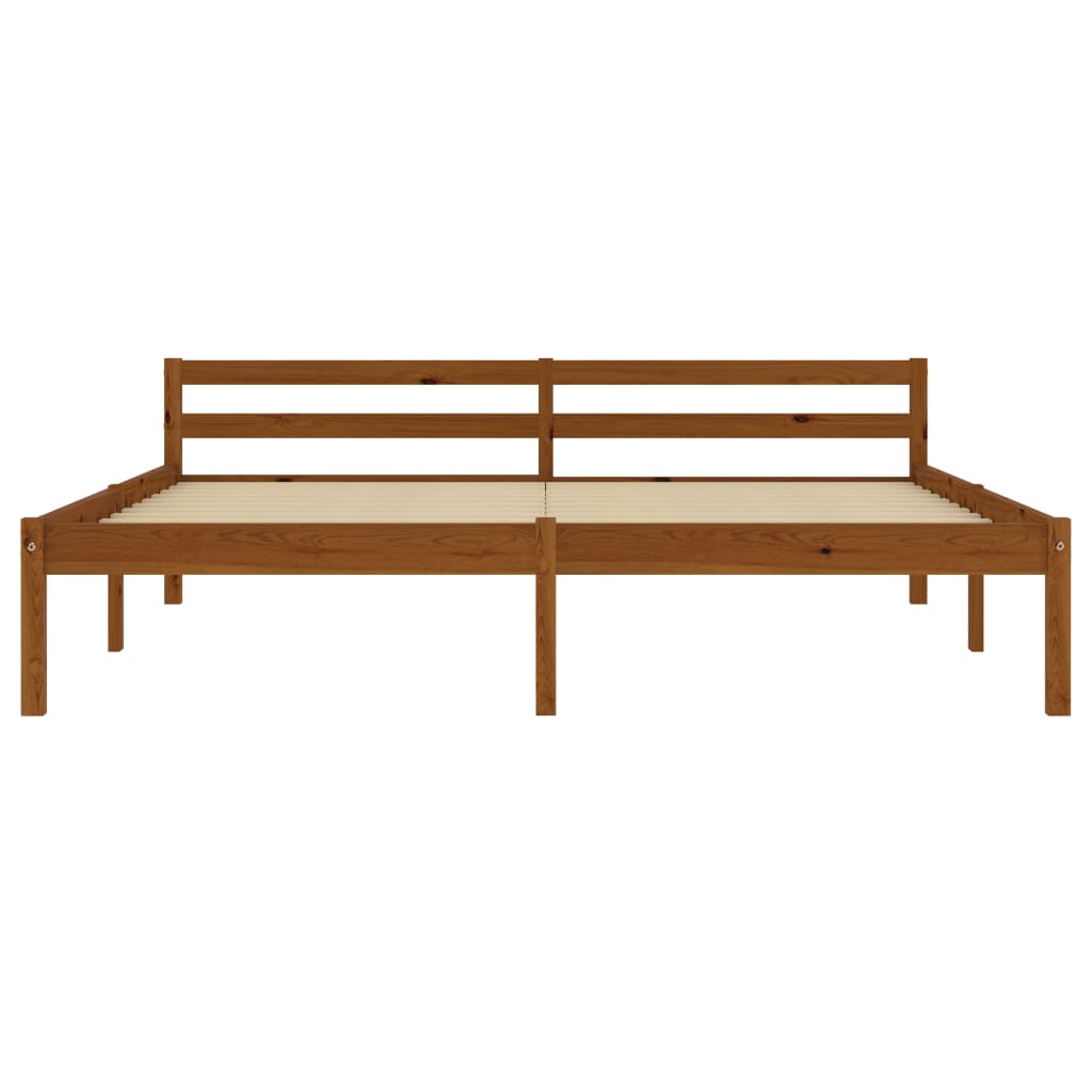 Bedframe Massief Grenenhout 160 x 200 cm Honingbruin