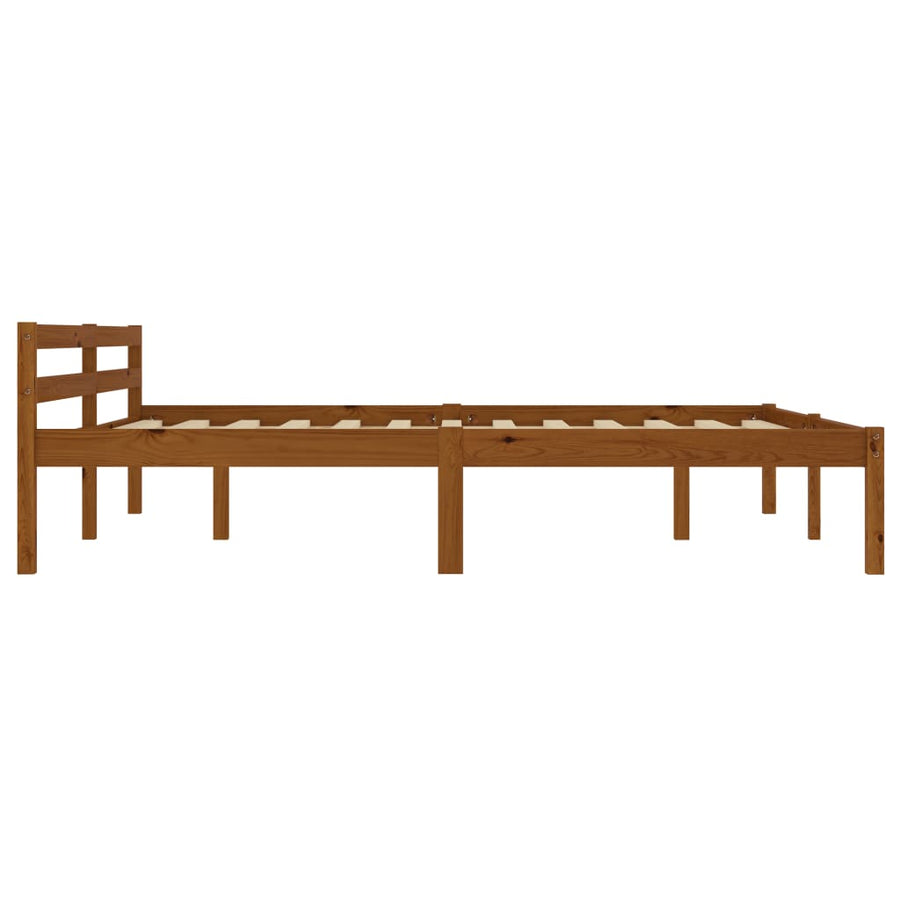 Bedframe Massief Grenenhout 160 x 200 cm Honingbruin