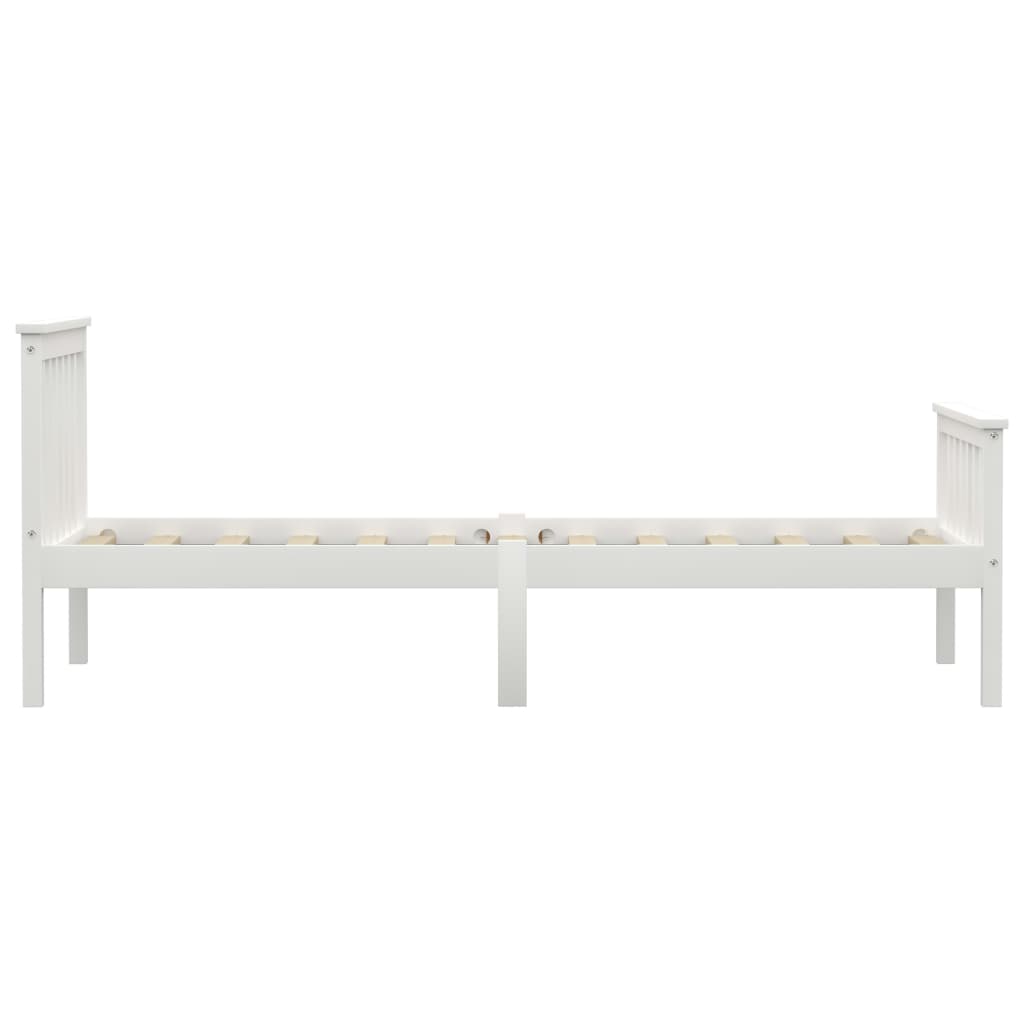 Bedframe Massief Grenenhout 100 x 200 cm Wit