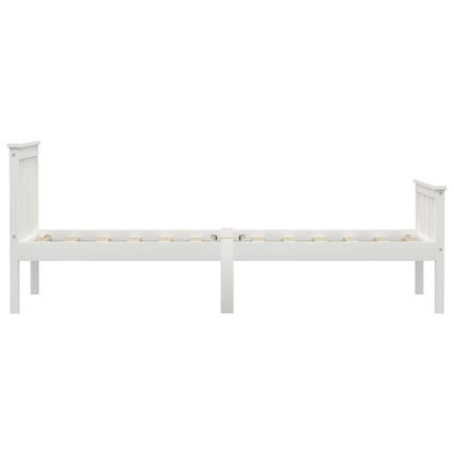 Bedframe Massief Grenenhout 100 x 200 cm Wit