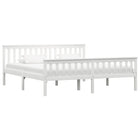 Bedframe massief grenenhout wit 180x200 cm