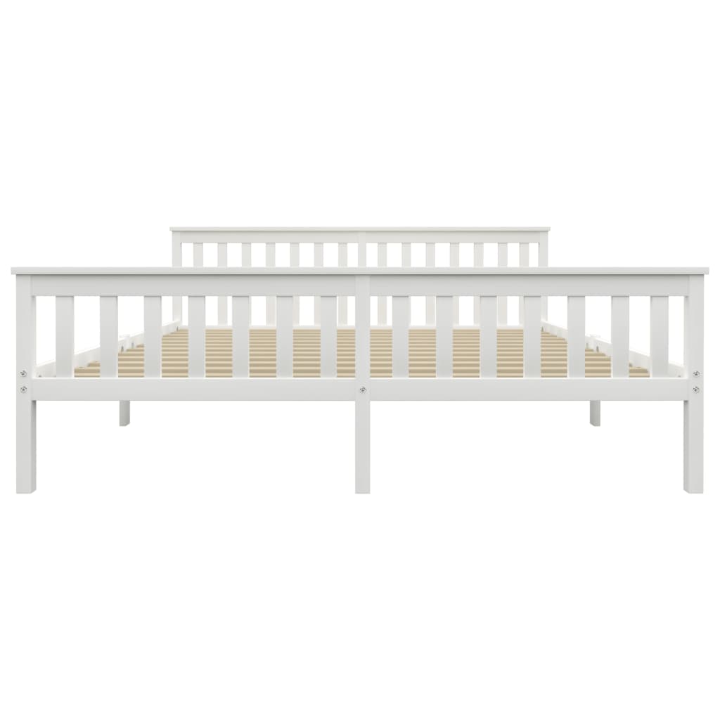 Bedframe Massief Grenenhout 180 x 200 cm Wit