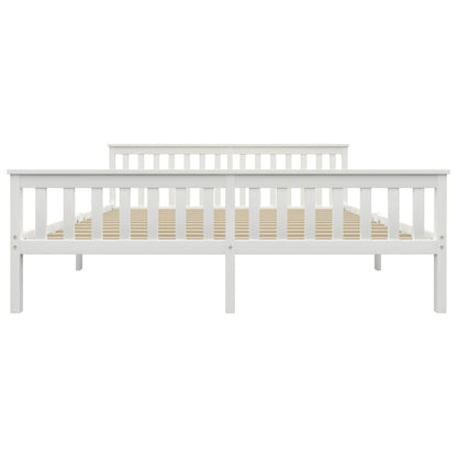 Bedframe Massief Grenenhout 180 x 200 cm Wit