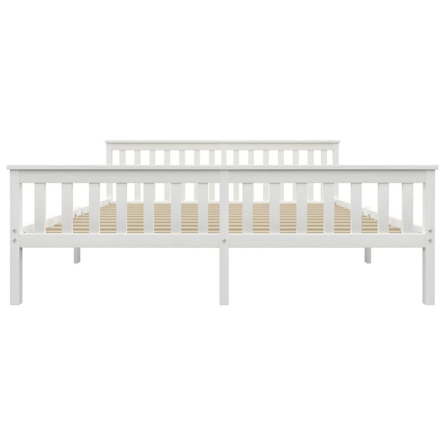 Bedframe Massief Grenenhout 180 x 200 cm Wit