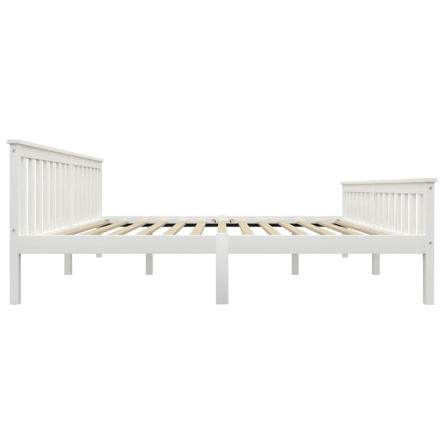 Bedframe Massief Grenenhout 180 x 200 cm Wit