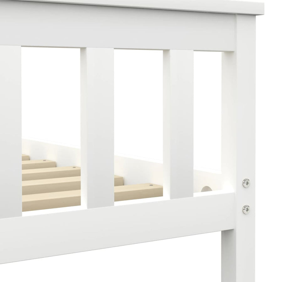 Bedframe Massief Grenenhout 180 x 200 cm Wit