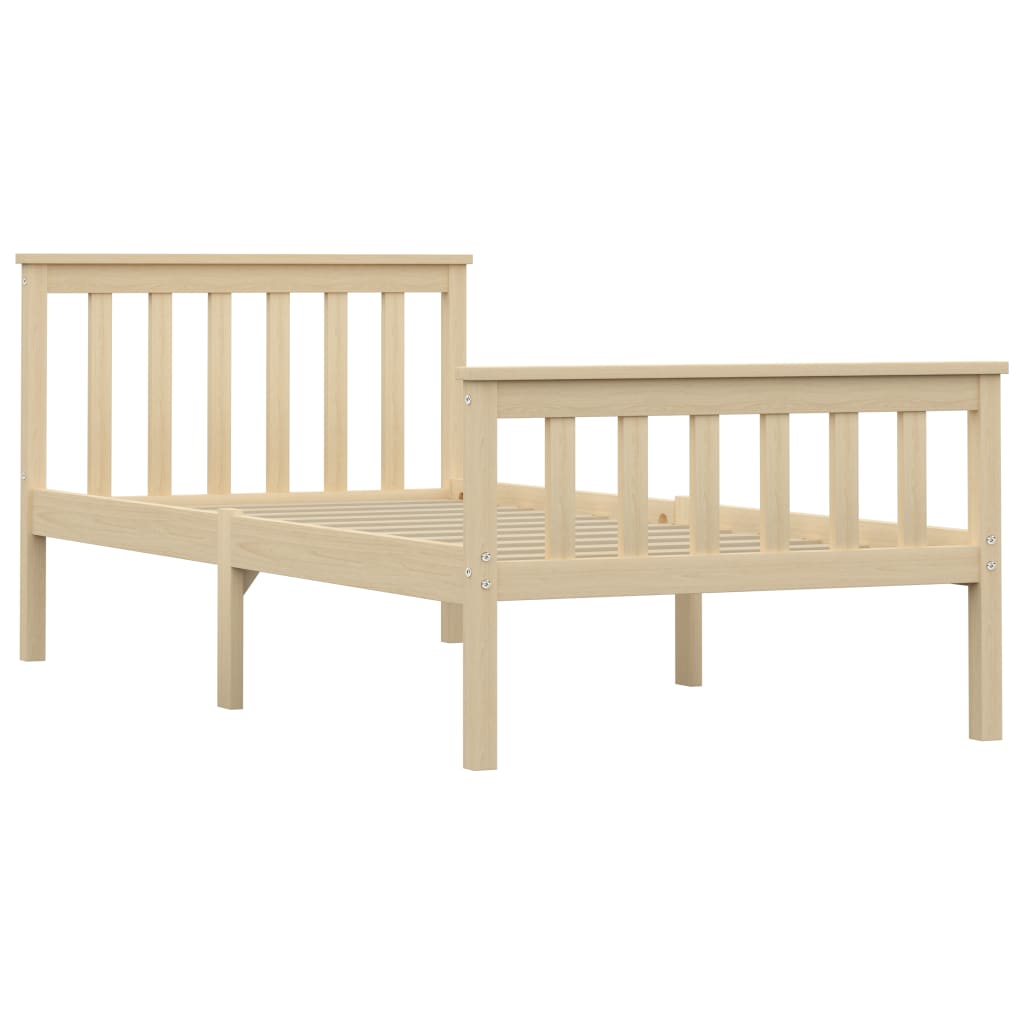 Bedframe Massief Grenenhout Natuurlijk 100 x 200 cm Lichthout