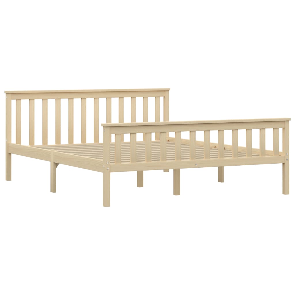 Bedframe Massief Grenenhout Naturel 160 x 200 cm Lichthout