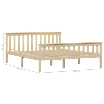 Bedframe Massief Grenenhout Naturel 160 x 200 cm Lichthout