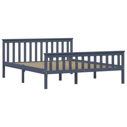 Bedframe Massief Grenenhout 160 x 200 cm Grijs