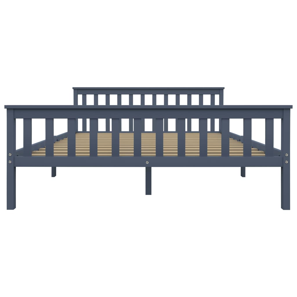 Bedframe Massief Grenenhout 160 x 200 cm Grijs