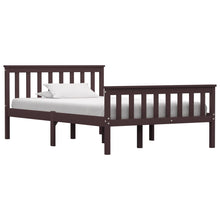 Bedframe Massief Grenenhout 120 x 200 cm Donkerbruin