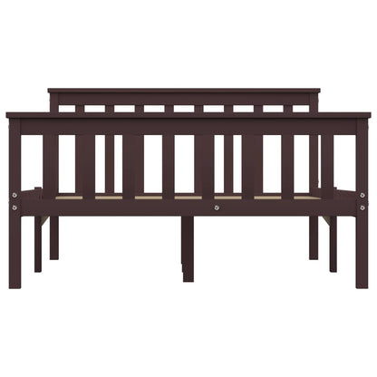 Bedframe Massief Grenenhout 120 x 200 cm Donkerbruin