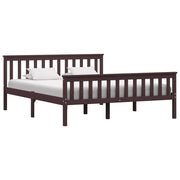 Bedframe massief grenenhout 160x200 cm bruin
