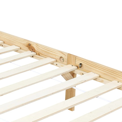 Hemelbedframe Massief Grenenhout 100 x 200 cm Bruin