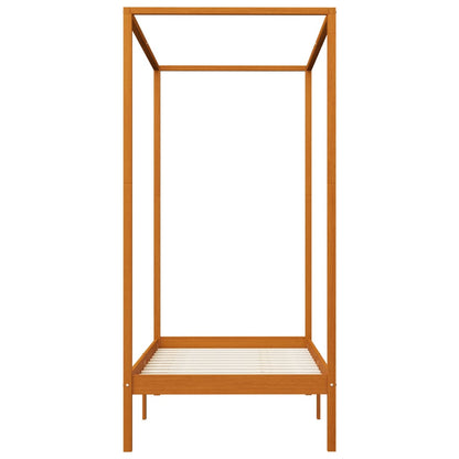 Hemelbedframe Massief Grenenhout 100 x 200 cm Honingbruin