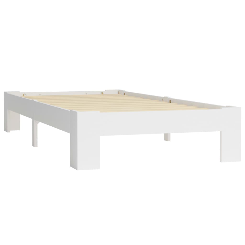 Bedframe Massief Grenenhout 90 x 200 cm Wit