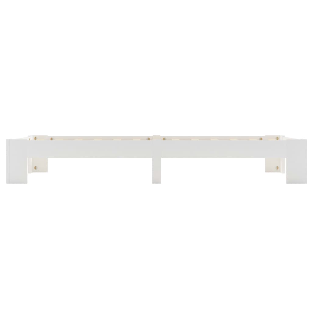 Bedframe Massief Grenenhout 90 x 200 cm Wit